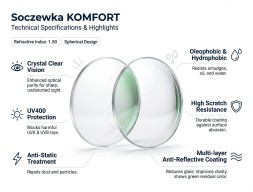 Soczewka KOMFORT Szkła korekcyjnie