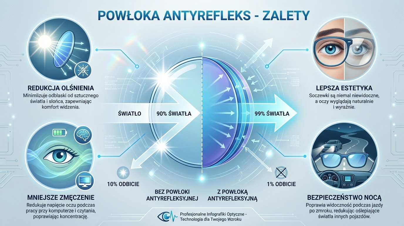 Powłoka antyrefleks - zalety