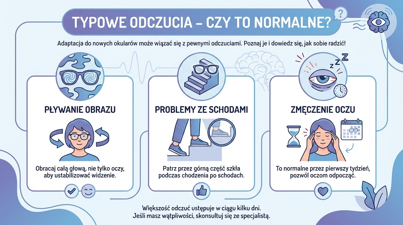 typowe odczucia podczas adaptacji