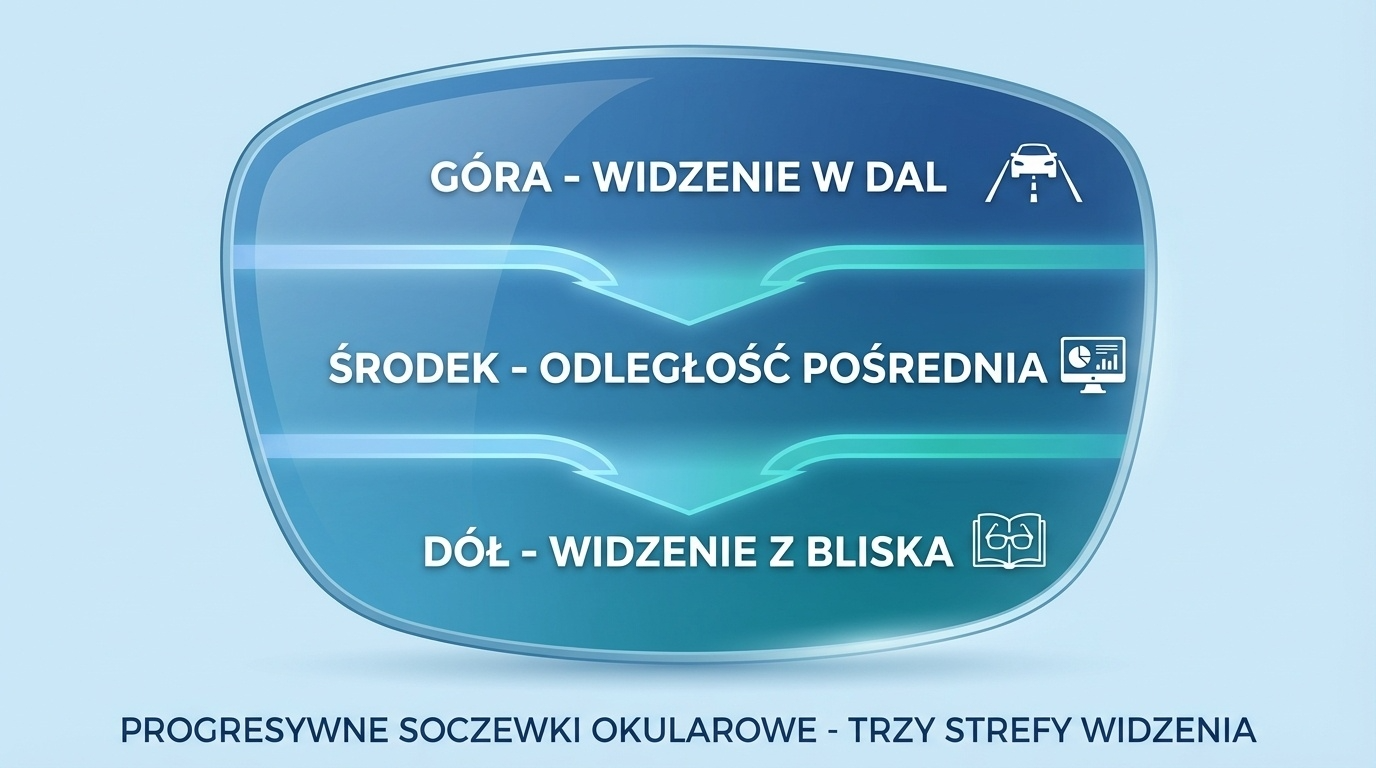 Konstrukcja tych szkieł opiera się na płynnej zmianie mocy