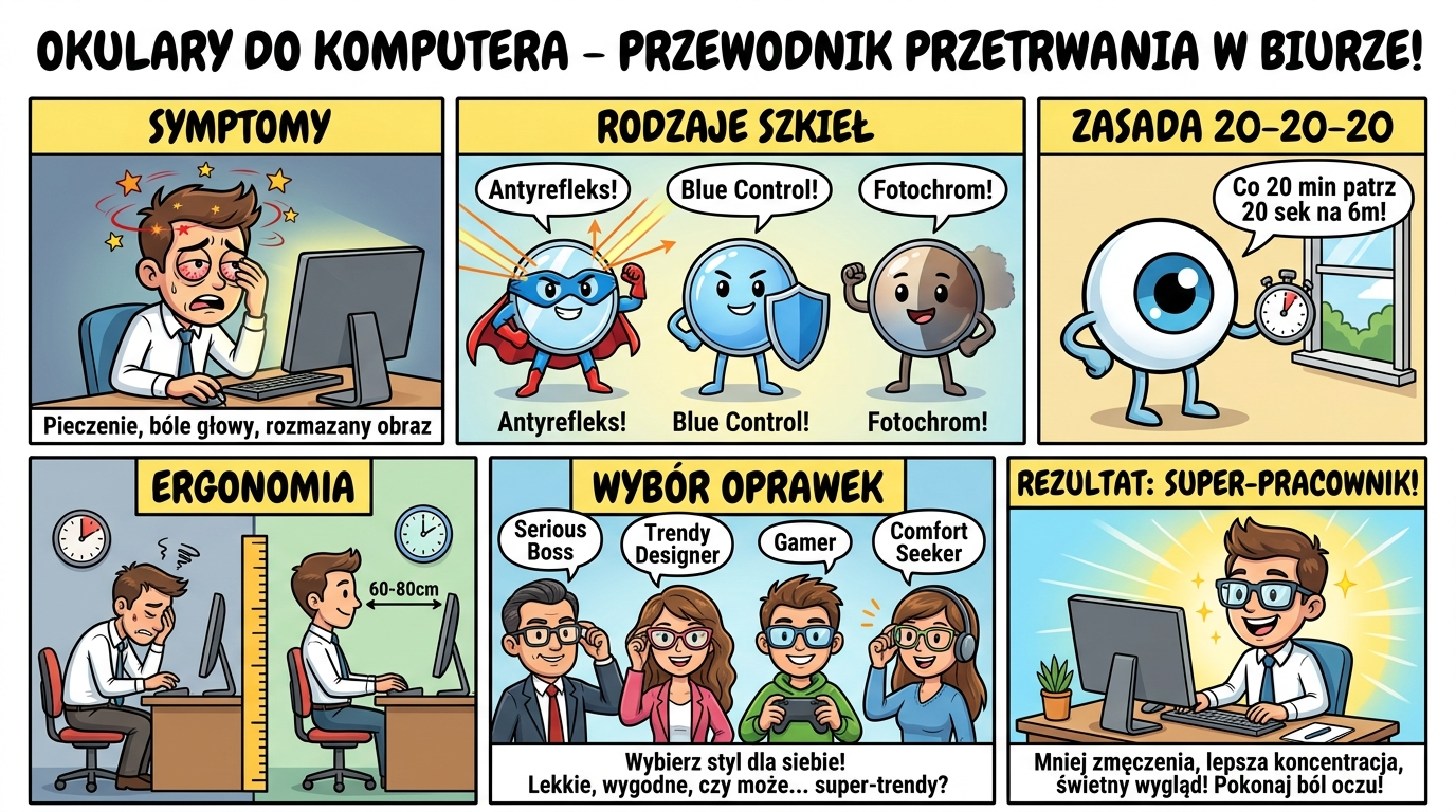 OKULARY DO KOMPUTERA - PRZEWODNIK PRZETRWANIA W BIURZE