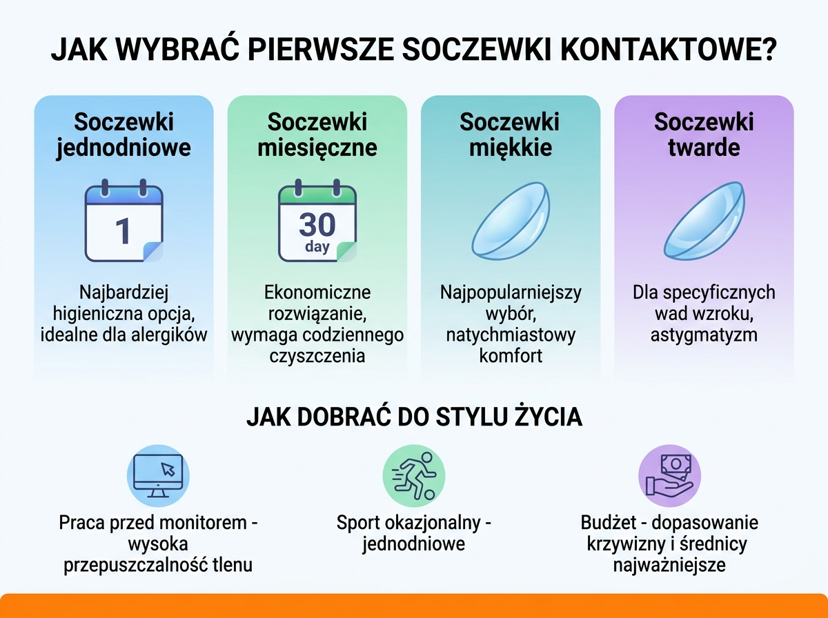 Jak wybrać pierwsze soczewki kontaktowe