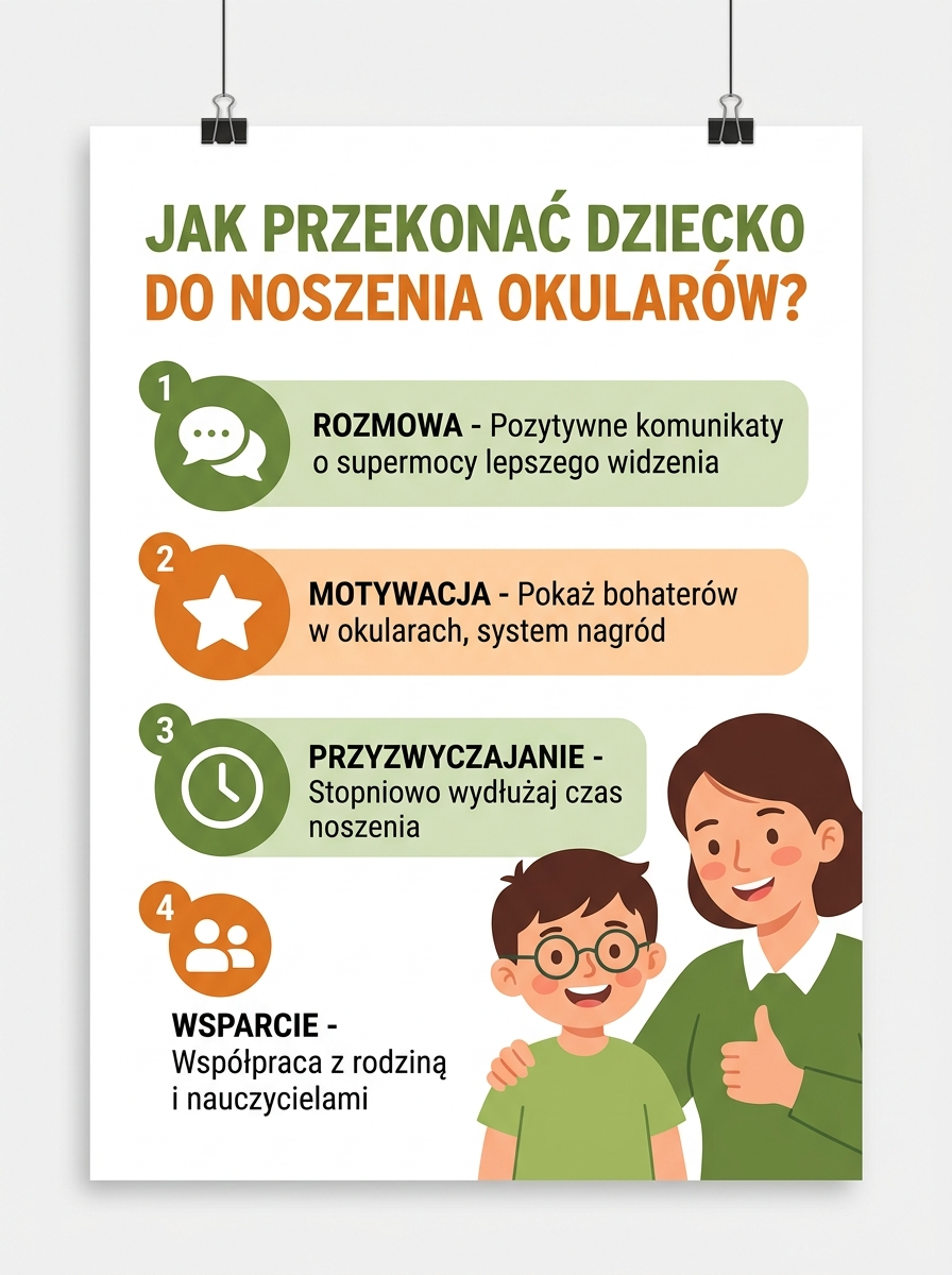ak przekonać dziecko do noszenia okularów