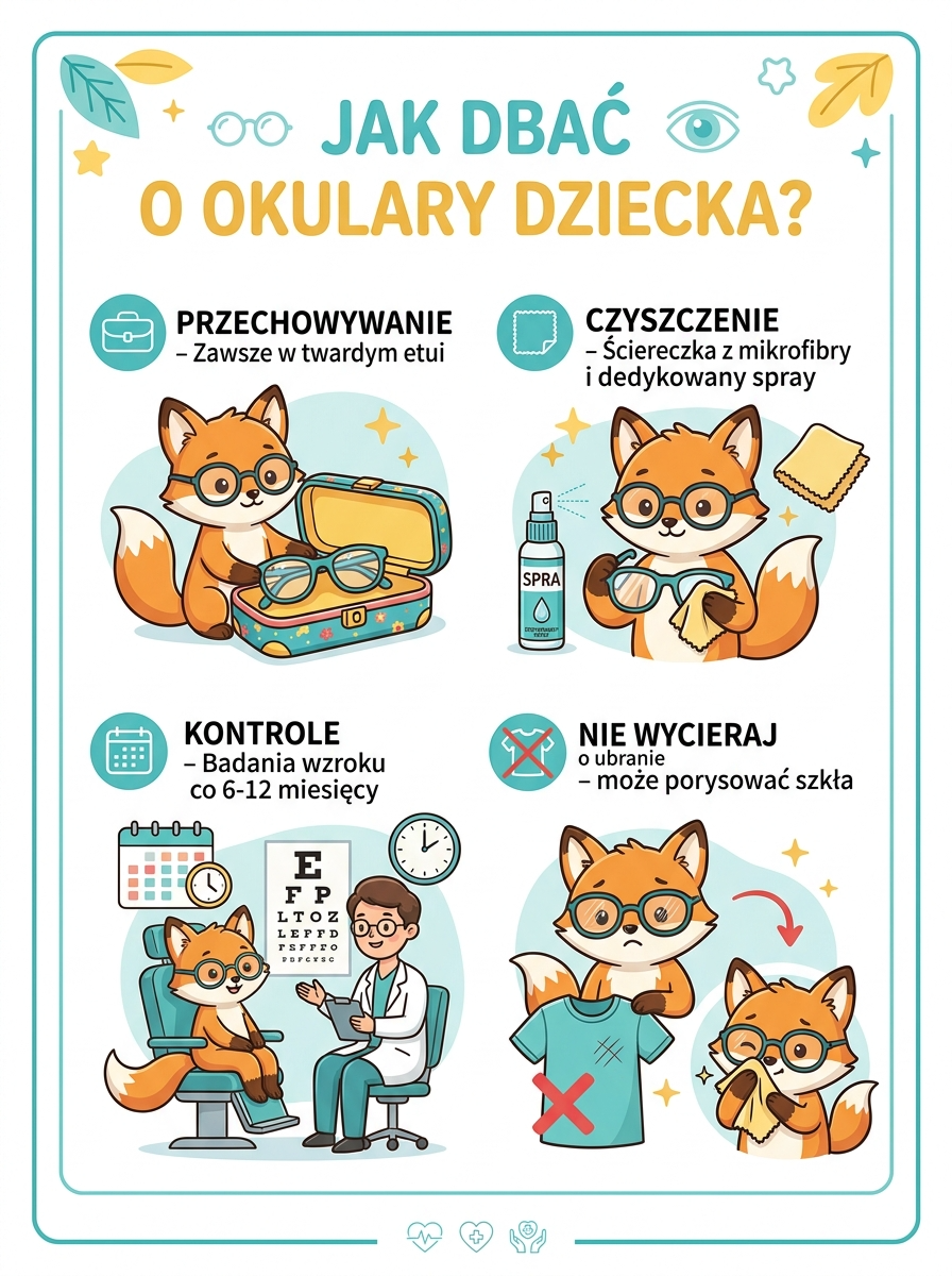 Jak dbać o okulary dziecka