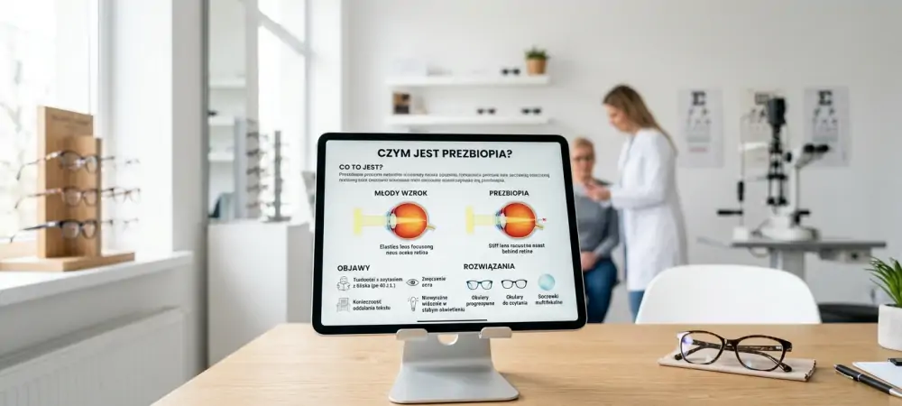 Prezbiopia po 40 roku życia – objawy, korekcja i test wzroku